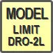 Piktogram - Model: Limit DRO-2L
